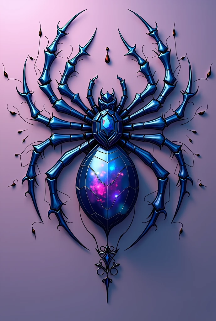 logo spider with blue and purple colors