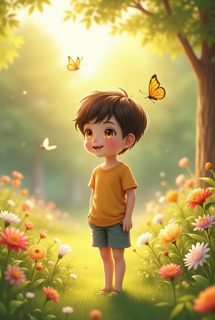 Create a boy with a height of 1.56 with a skinny body with slightly feminine features and thighs, a slightly large butt and a bit of a waist and a soft and cute body