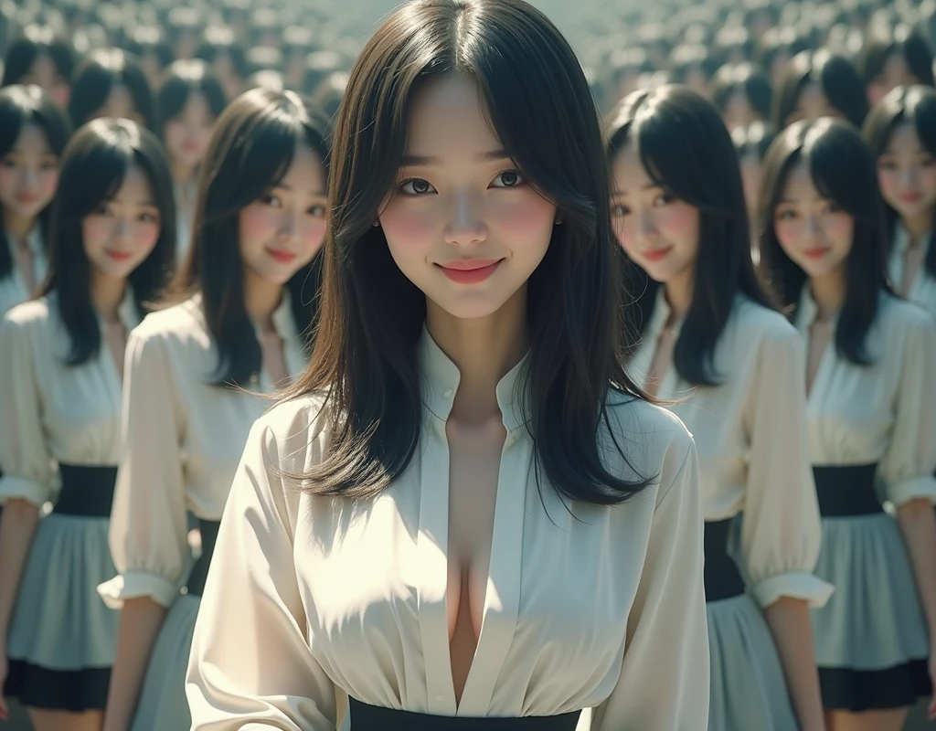 [Japanese Clone girls=Myself], [Perfect Clone girls Raw Photography Art], (16K, Highest quality, Ultra-high resolution, ((Unrealistic, Unprecedented sight, ((A World of Myself Proliferation)), Ultra-realistic))), (Japanese, woman, 26-year-old), (((((Small face, (((((Thick black hair, Semi-long hair)))))))))), ((Very beautiful detailed girls, Accurate body structure, とても詳細なSuper big breastsボディ)), (((Super big breasts, Large, swelling breasts))), (((White shirt, Big breasts emphasis, I can see the cleavage, Black Mini Skirt))), ((Dark Eyes, Mature face, Cute Smile, A gentle gaze)), (((((Happy laughter))))), (((((Very detailed, 1girl-1,000,000,000,000,000,000,000,000,000,000,000,000,000cloning girls))))), (((((A very detailed and precise description of the doppelganger, Perfectly the same girl, The exact same smile, Perfect same hair, Perfect same clothes, Exactly the same height, 完璧な同じLarge, swelling breasts))))), (((((Myself only))))), (((Perfect description, Filling the Earth 1,000,000,000,000,000,000,000,000,000,000,000,000,000cloning girls-1,000,000,000,000,000,000,000,000,000,000,000,000,000^100,000,000cloning girlsのMyself, 異次元のSuper dense, Super denseの中心に広くフォーカス, I&#39;m happy to be surrounded by countless versions of myself, I want to drown in love with countless versions of myself., I want to be drowned in love with countless versions of myself around me., Holding hands, hug, hug, kiss, Touching breasts))), (((Very detailed, Extremely crowded, Super dense, Super crowded))), ((Bright and soft light)), ((((((((Very detailed and clear hyper-perspective drawing)))))))), (((Subject depth zero))), Everyone is sexy
