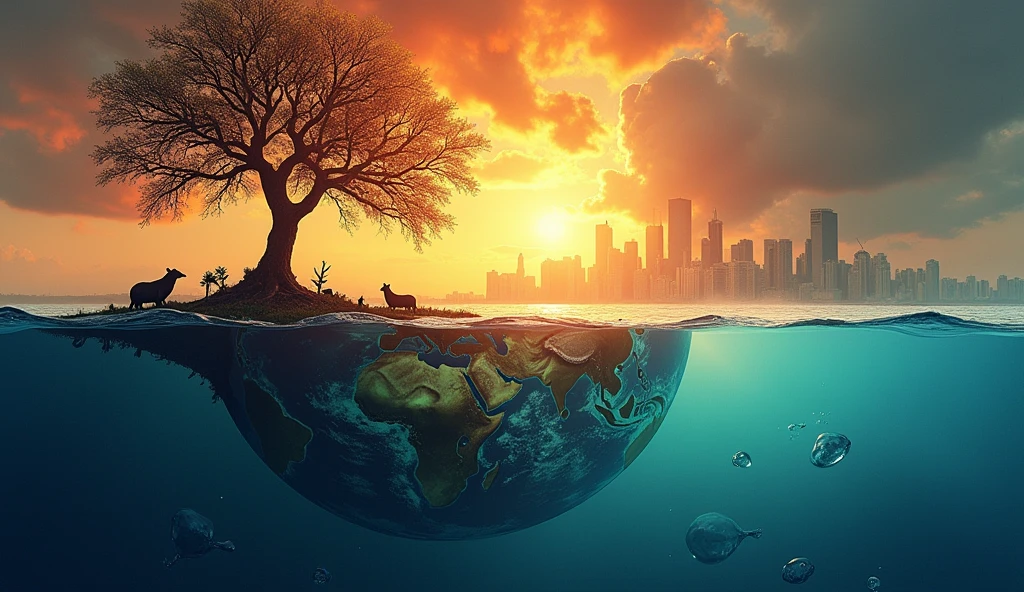 Global warming symbol image