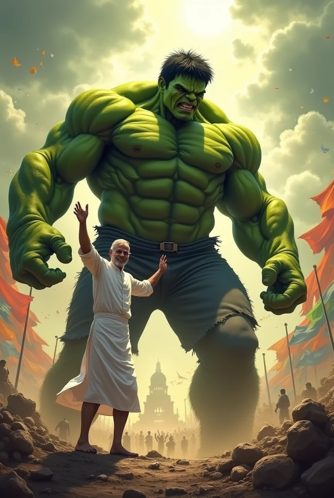 Modi as hulk fight with rahul gandhi