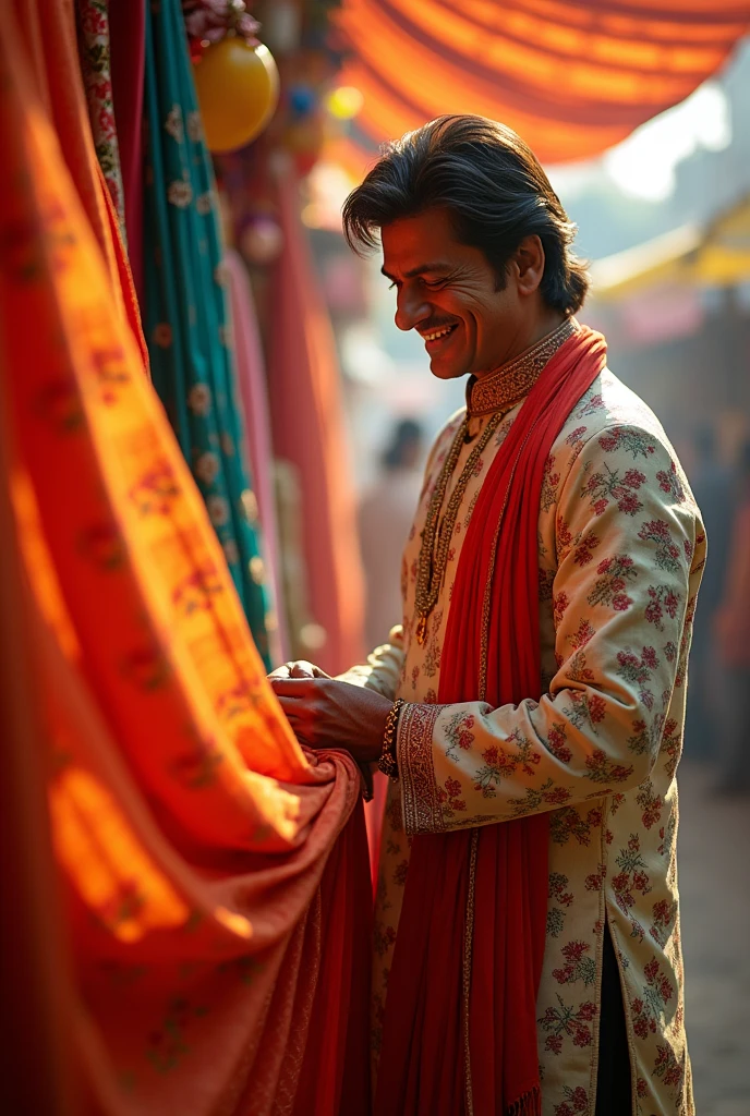 Shahrukh Khan weaving saree
