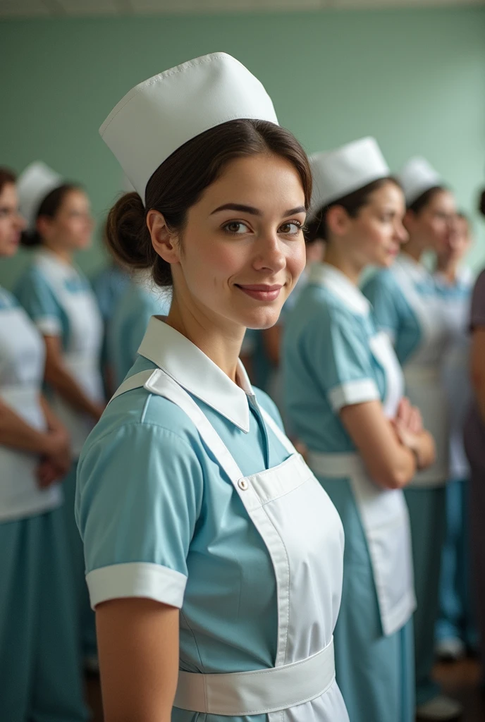 Nurses in uniforms through time