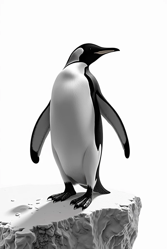 Make a painted without colors pinguin
