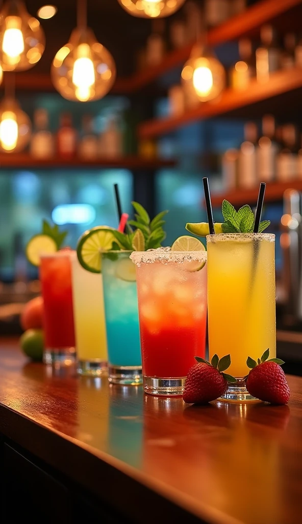 Make a picture of alcoholic drinks