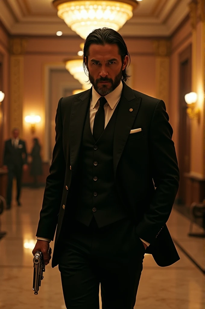 Realistic John Wick(Kurt Russel)
John Wick action character Continental Hotel HDR,8K AND REALISTIC Kurt Russel as John Wick action character,with the face of actor Kurt Russel With the look of John Wick Holding a 🔫 
