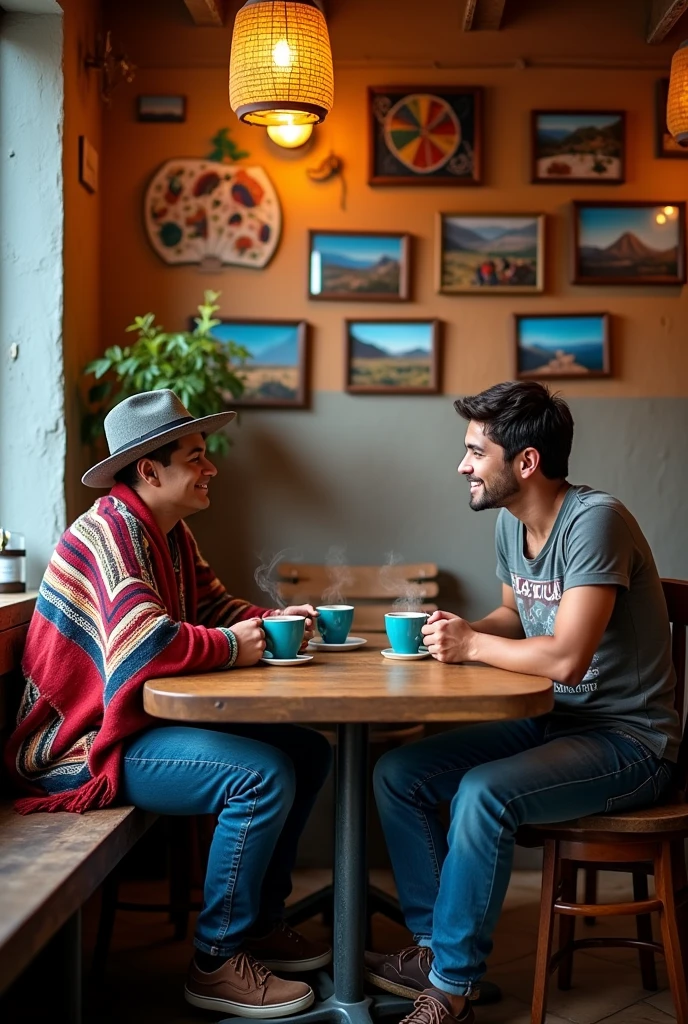 dialogue between two friends one of them is Bolivian