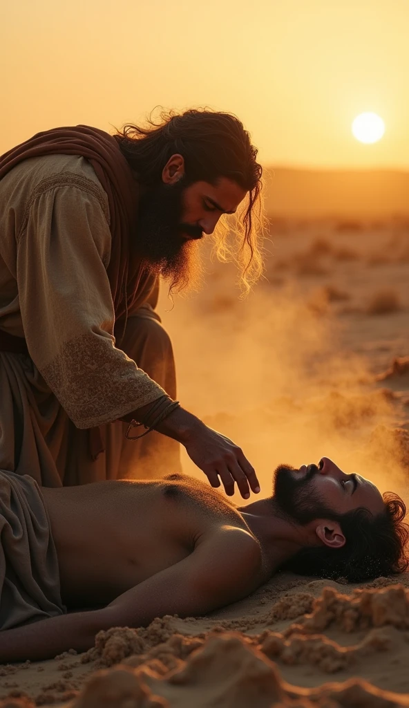 A Nazirite Man Touching a Man. dead