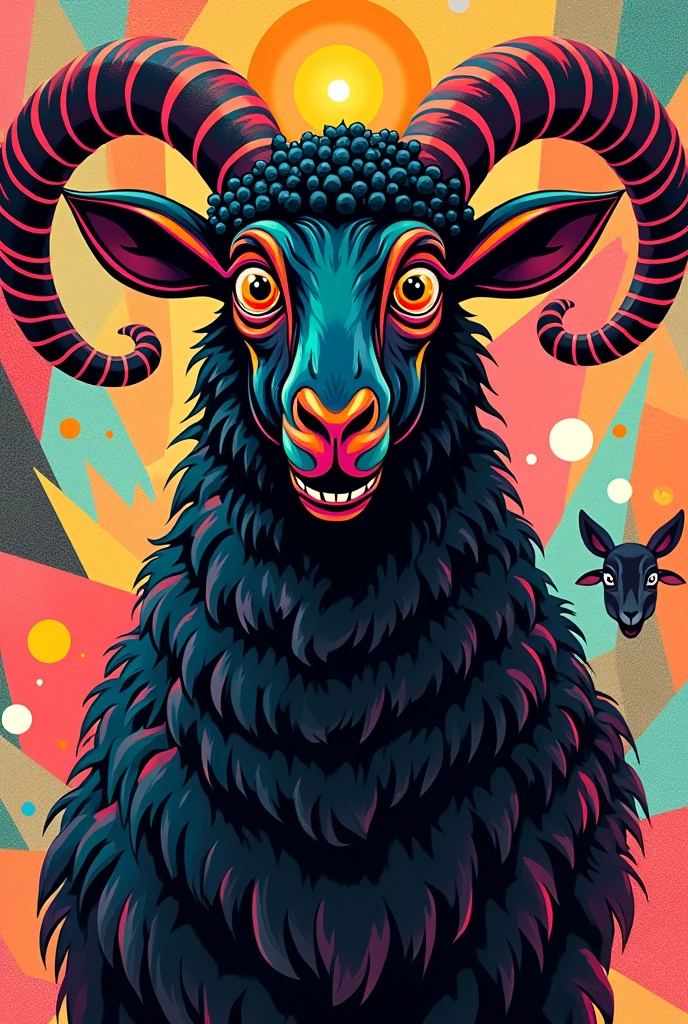 Pop Art　Sheep Demon　black　doll