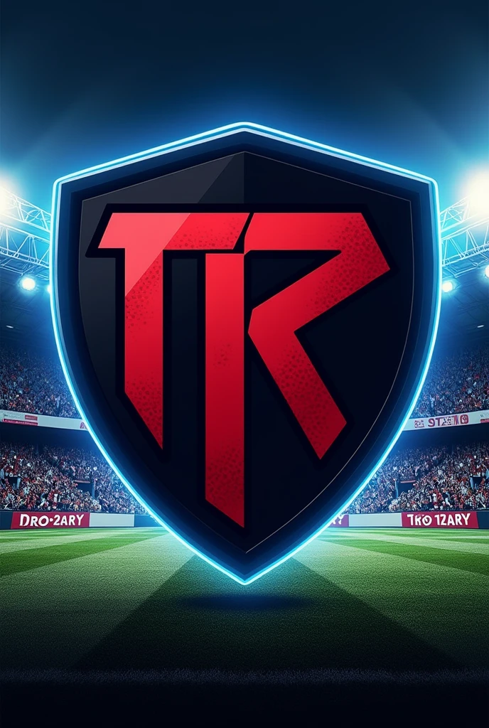 I want to create a soccer team logo, name is Trox 12A9. The main colors are black, red and blue.. It is designed based on AC Milan and Inter Milan.. It's like inter milan. ngầu hơn, better quality