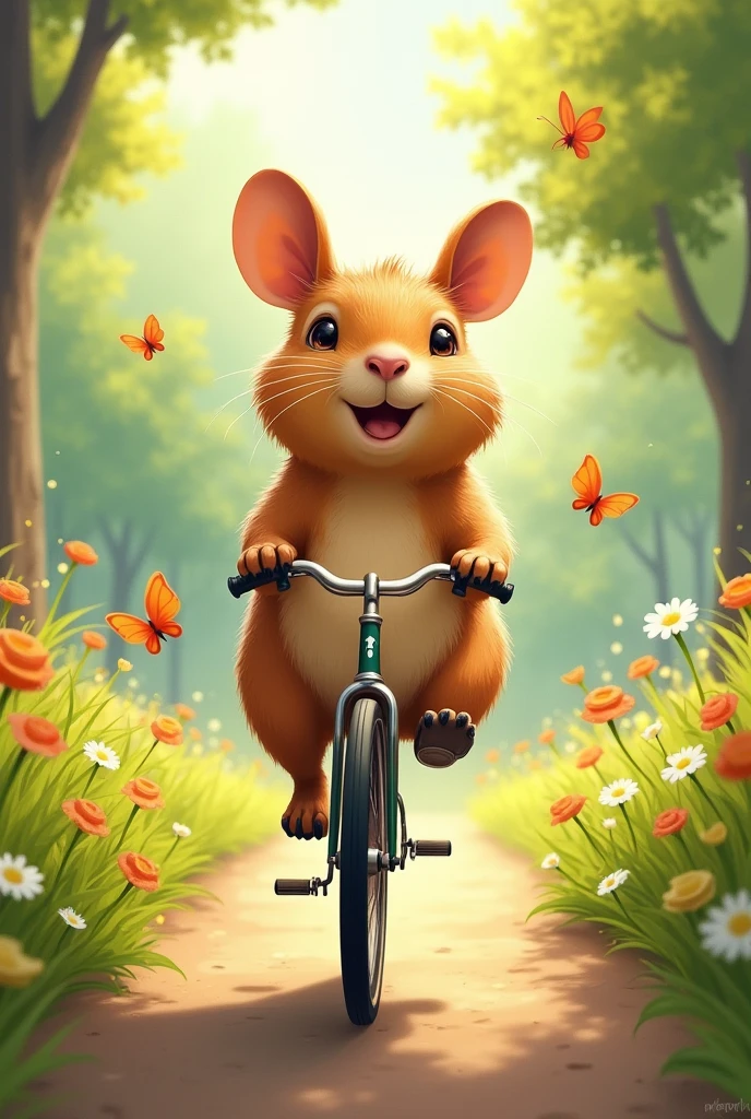 Capybara on a bike