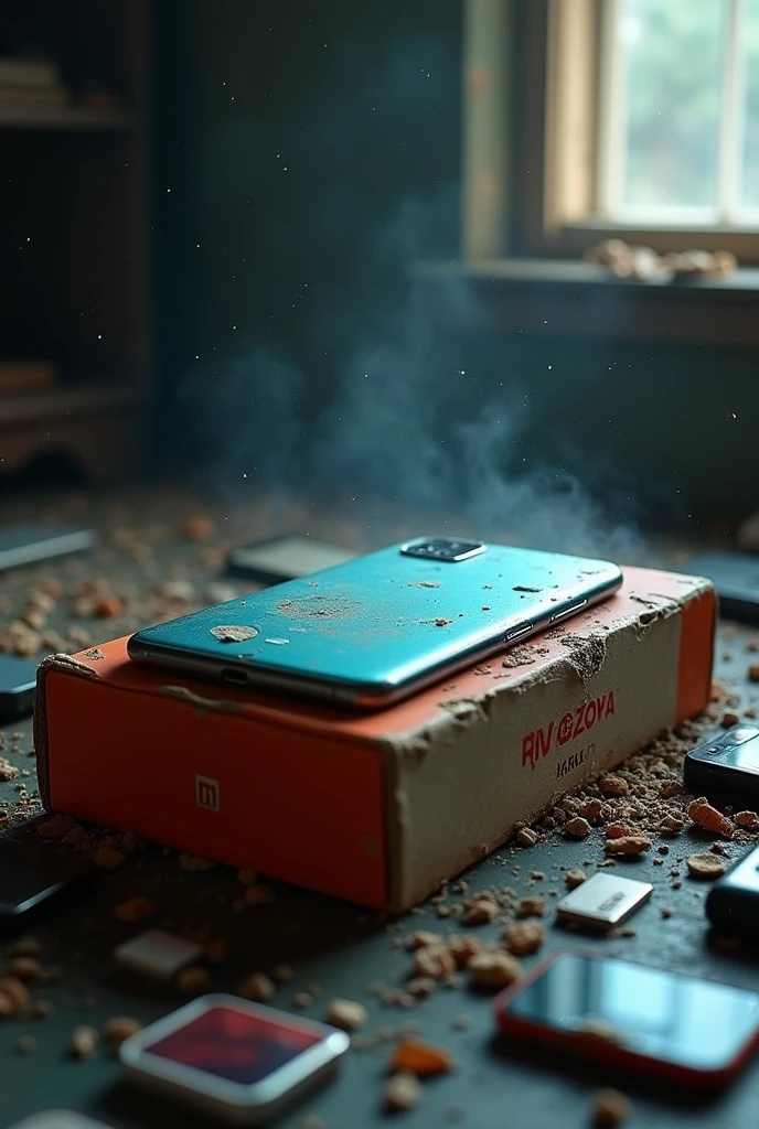 A damaged Redmi Note 11 box