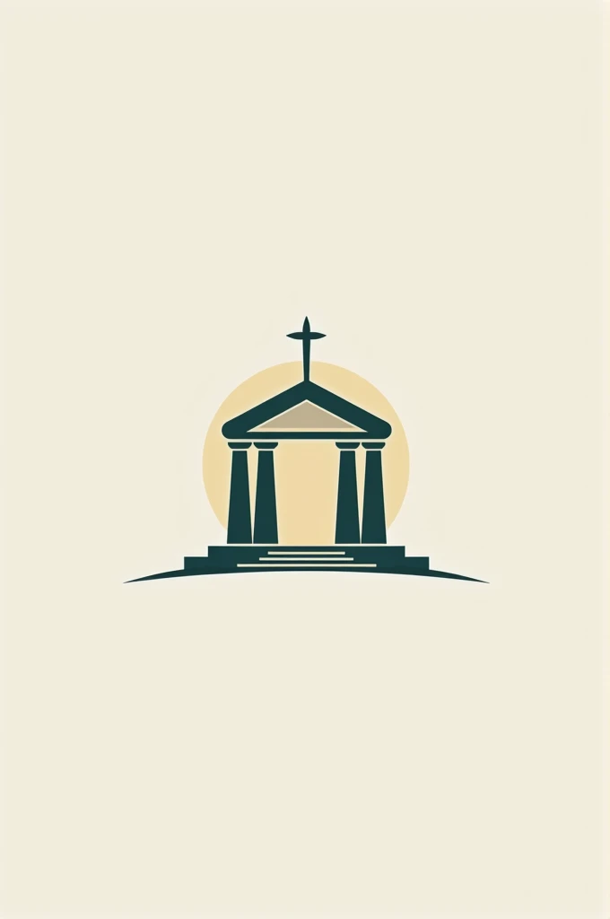 "Create a simple logo that resembles a tabernacle, designed to look like a temple. The structure should feature key architectural elements such as columns and a central entrance, symbolizing a place of worship. Keep the design clean and straightforward, emphasizing the spiritual significance of the tabernacle while maintaining simplicity and clarity. The overall look should capture the essence of a temple in a minimalist and elegant way."