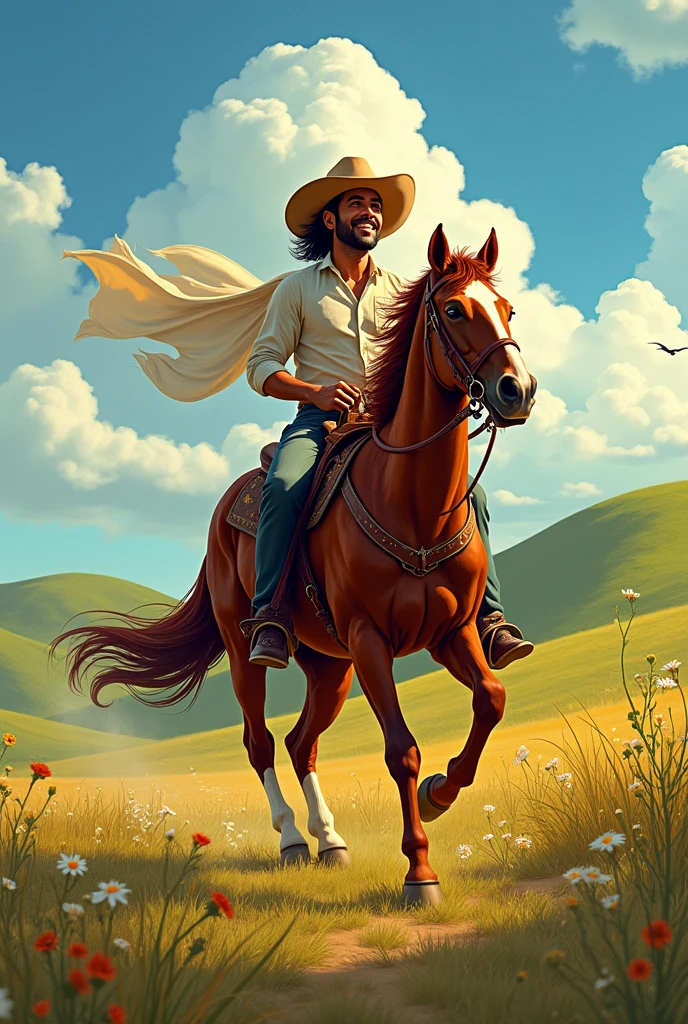 TONINHO DA ARP FIBRA RIDING HORSEBACK ON TOP OF NIVALDO RITA