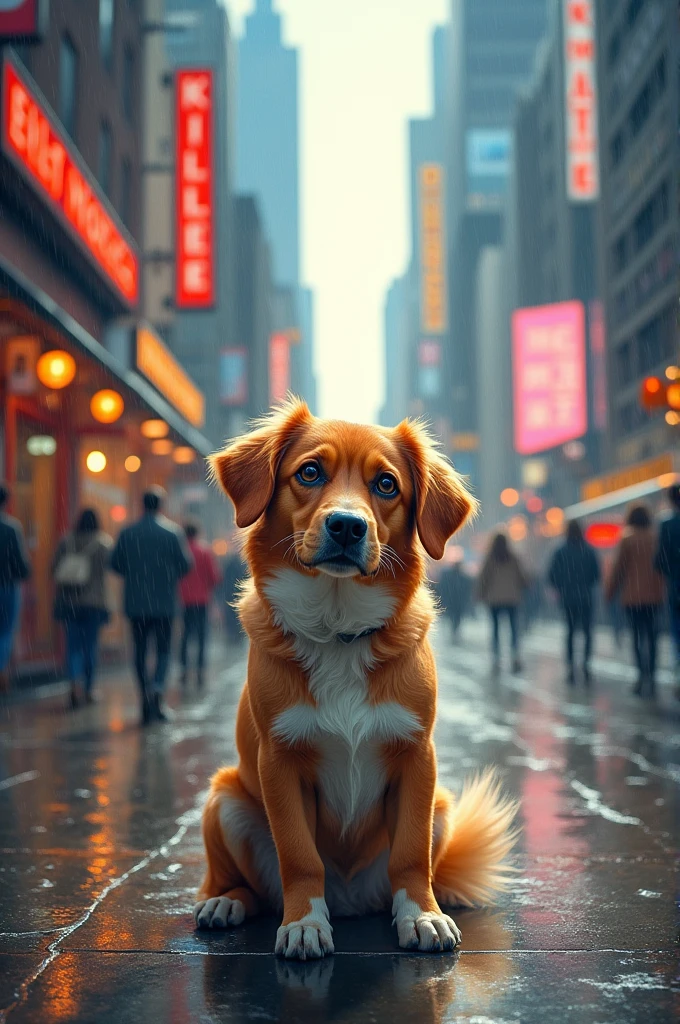 Crying Dog in the city