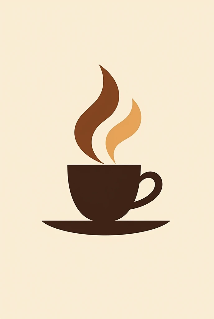 A minimalist logo of a cup of coffee combined with painting or art