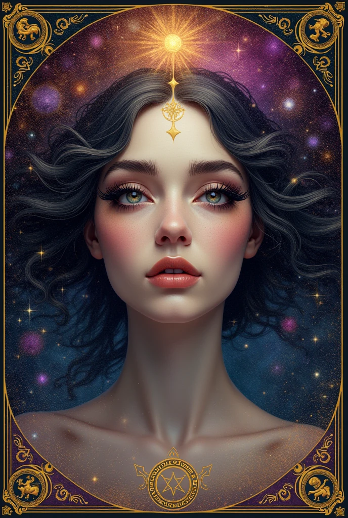 imageio: The third card turned over, showing an illustration of voluminous and intense eyebrows and eyelashes.