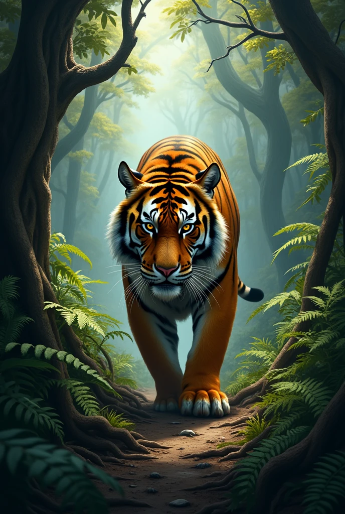 Every hunter would be afraid of that tiger and hesitate to follow its tracks.