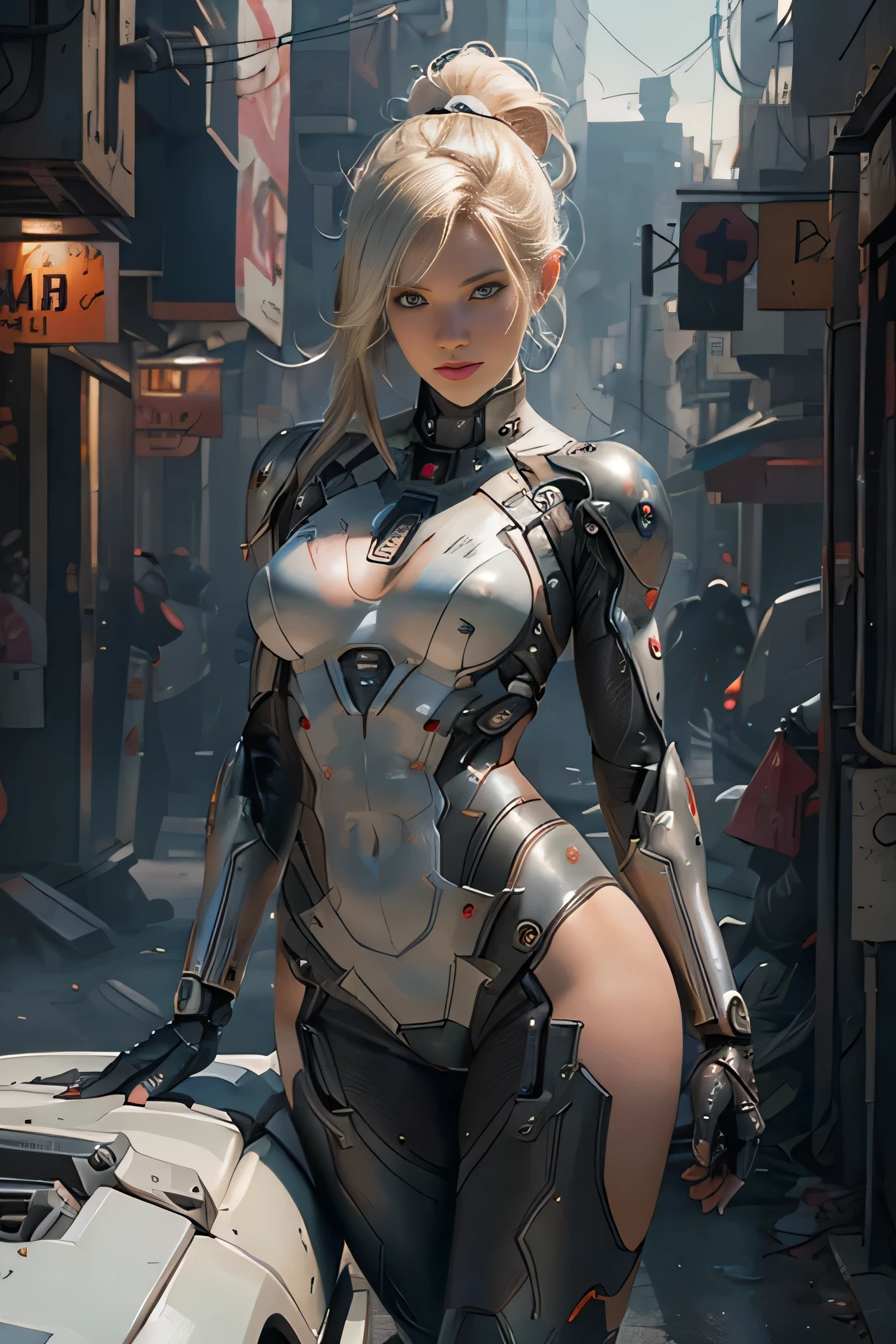 female ,emma frost ,front view,artgerm,full body,cyborg,front pose,heavy mechanical torso,sci fi,full body suit,combat ,gun smith,swat,swat outfit,full tactical ,camo print,powerful pose,sexy,Sultry, , anime-inspired, ample bosom, strikingly detailed,dynamic stance, gradient backdrop, intricate texturing, sensual curves, immaculate detailing, close-up shot, iconic character design, nuanced shading, empowered posing,artgerm,full body,sci-fi suit,futuristic,cyberpunk,red and orange