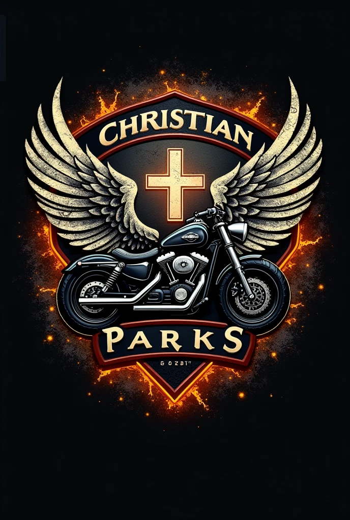 Create me a logo of a group that rides motorcycles called ( Christian parks)
