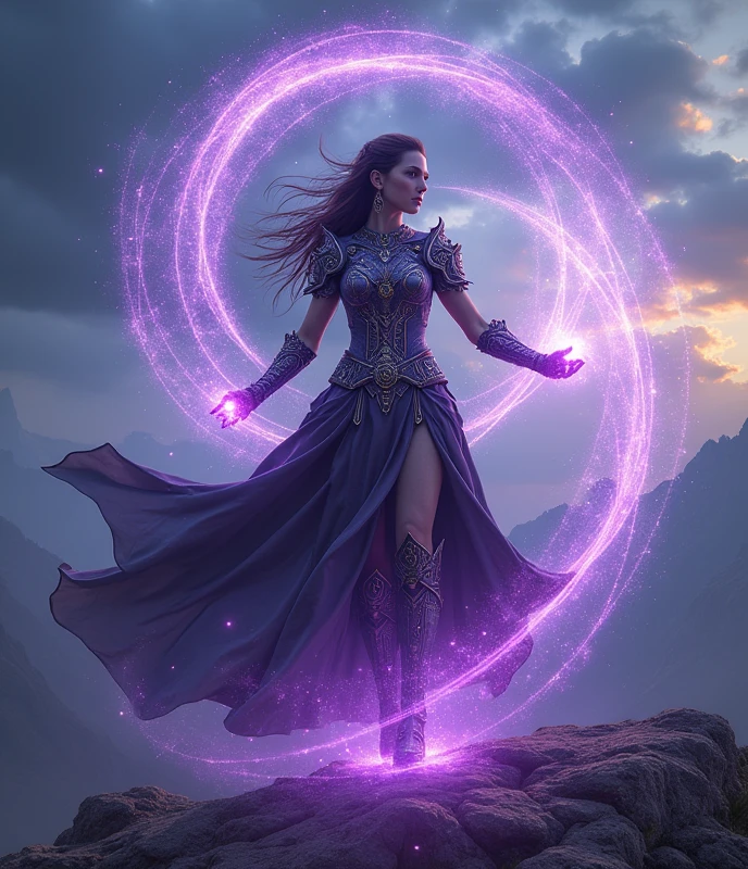 Witness the awe-inspiring power of the Arcane Sorceress as she channels mystical energies, enveloped in a radiant aura of purple magic. Clad in regal armor and surrounded by swirling arcane forces, she embodies the essence of ancient wisdom and unmatched magical prowess. This video captures her ascension to divine sorcery, where she commands the elements with grace and authority. Prepare to be mesmerized by the mystical spectacle!