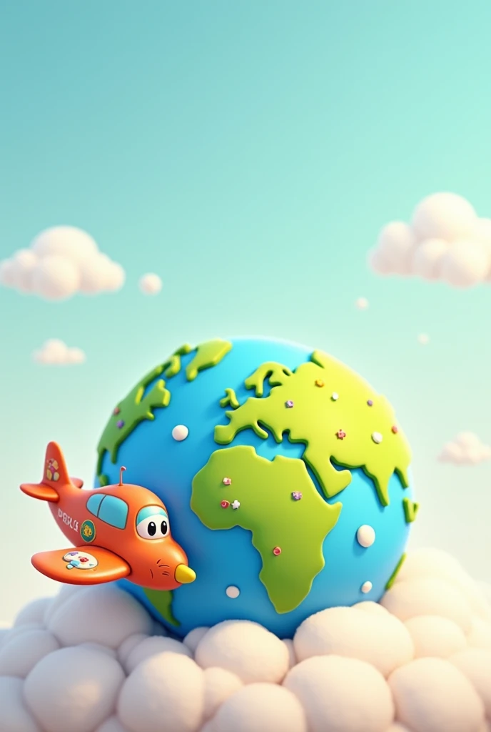 Planet Earth and cute plane, profile pic
