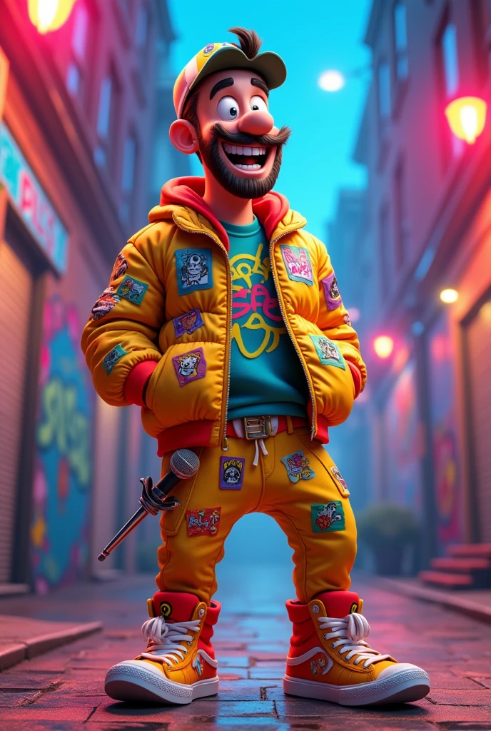 man have rapped 3d Cartoon image 