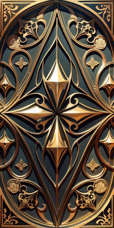 Nordic tree-shaped solitaire,Flat style, abstract artistic,Graphic design,symmetry, Math, Renaissance, Oil painting, 2D canvas, highly detailed, complex, Classic paint, Black monochrome, crystals, opulent, lap, gothic ornament, Graphic design