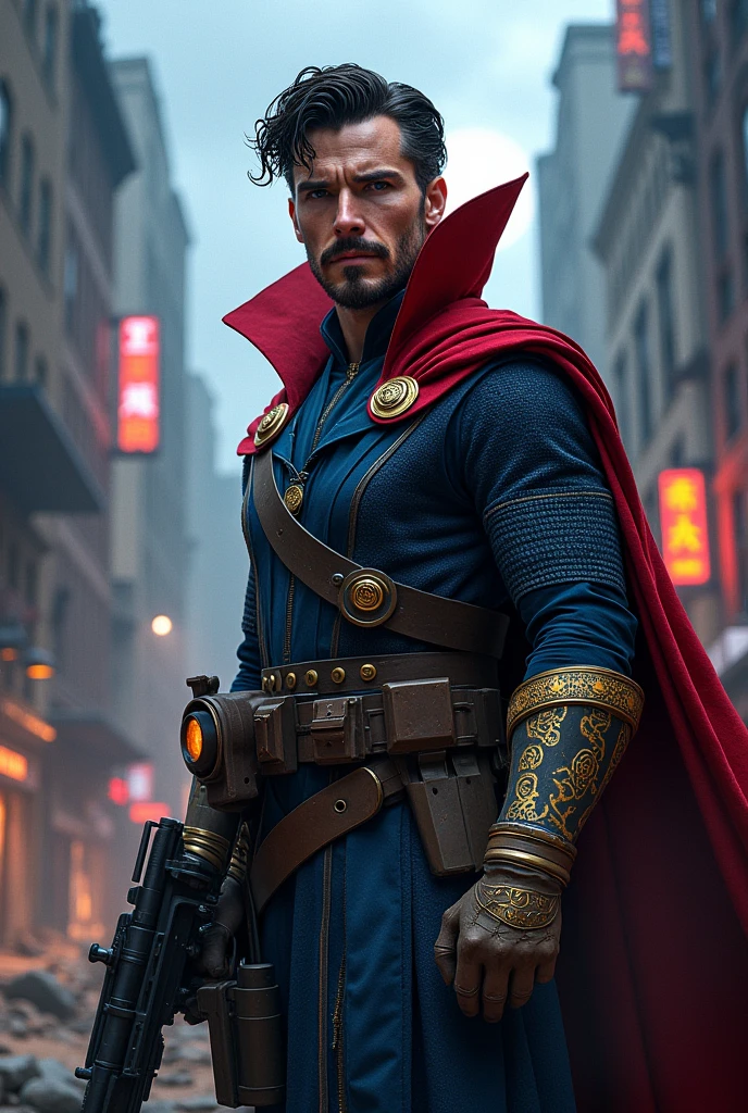 Dr strange as a call of duty operator call of duty logo 
