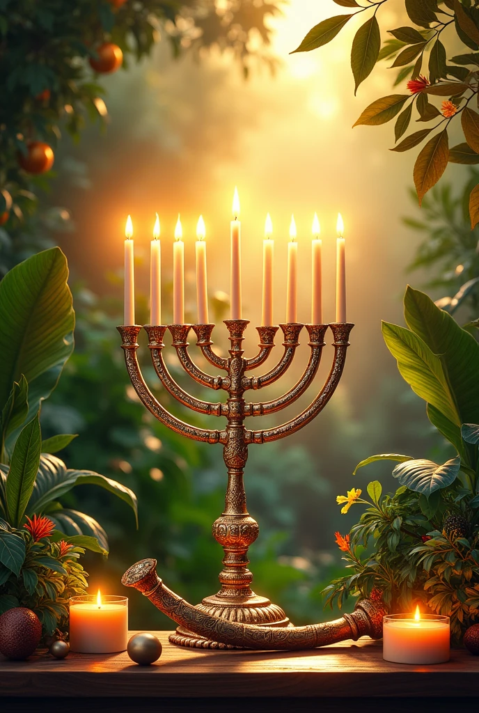 wallpaper com Thait,Menorah e shofa
