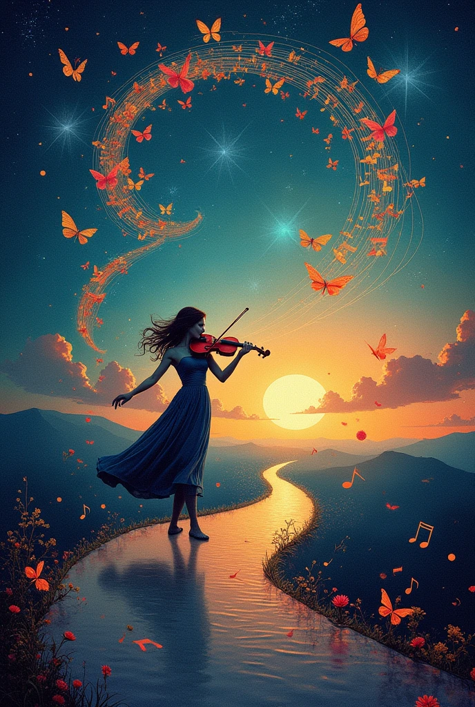 Image of a connection between mathematics and music