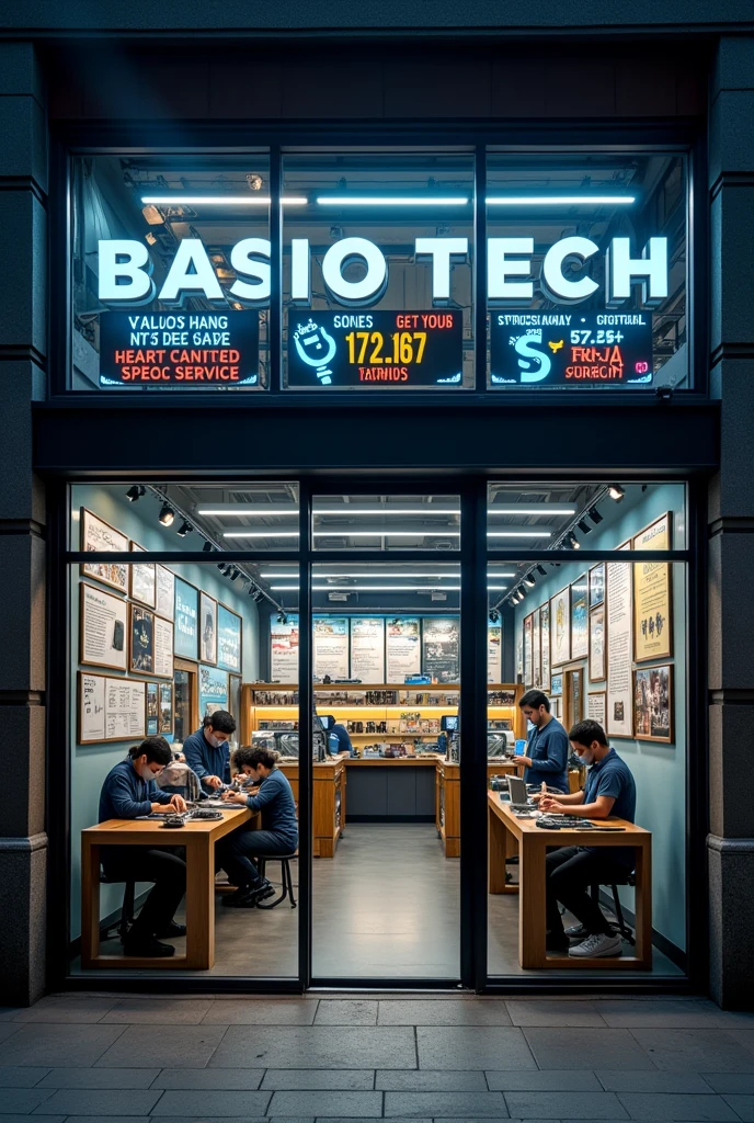 Create a cell phone repair ad Store name basiottech