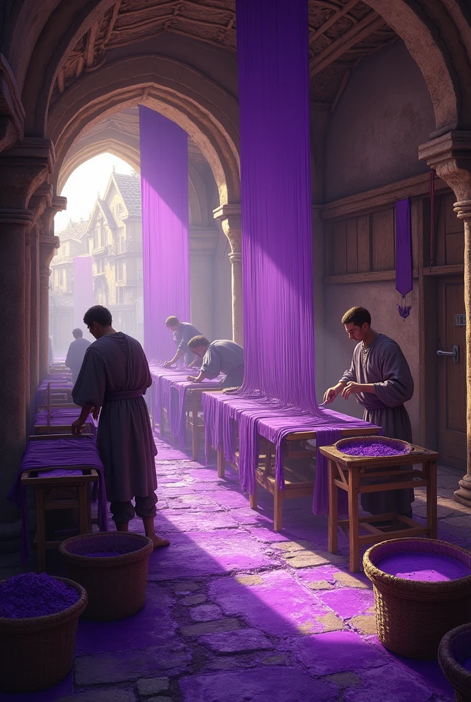 Manufacturing purple fabric in the Middle Ages