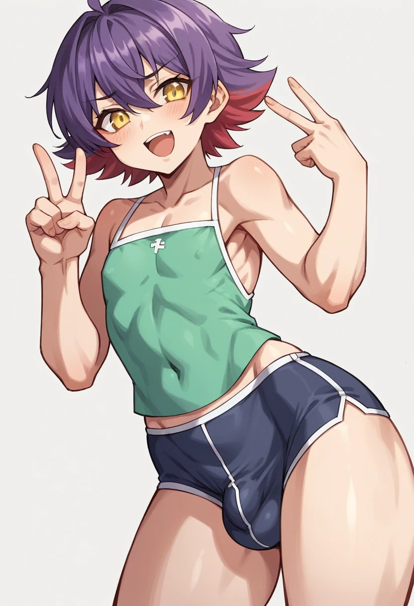 femboy, otoko no ko, delicate body shape, (bulge:1.5),flat chest,Poor chest
quiff
chocolate
Maid clothes
hight quality, master peace
medium hair, multicolored hair, nakiri ayame, open mouth, pink eyes, purple hair, red hair, solo, standing, tachi-e, (two-tone hair:1.16), v, white background, yellow eyes, zerocastle the golden order, zuikaku zuikaku
Negative prompt: bad-hands-5, EasyNegative, low quality
(Huge tits, Big breasts),(nsfw),(musculous)
Steps: 20, Sampler: DPM++ 2M Karras, CFG scale: 7, Seed: 1972124076, Size: 400×600, , Model: etherRealMix_etherRealMix31