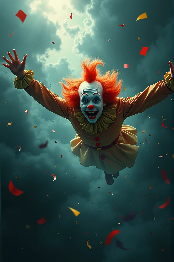 Javier Milei clown falling into the abyss