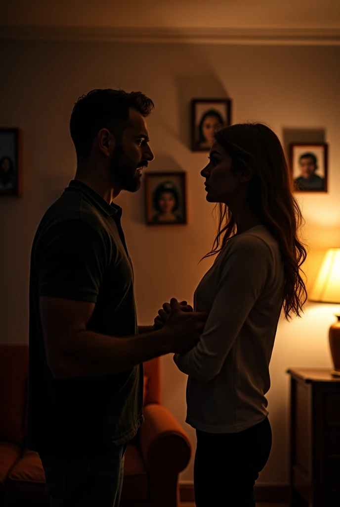 Prompt: A couple arguing, with one person looking very angry and the other looking scared and defensive.
Description: This image represents the intense reactions to small things that can occur when past trauma is affecting a relationship