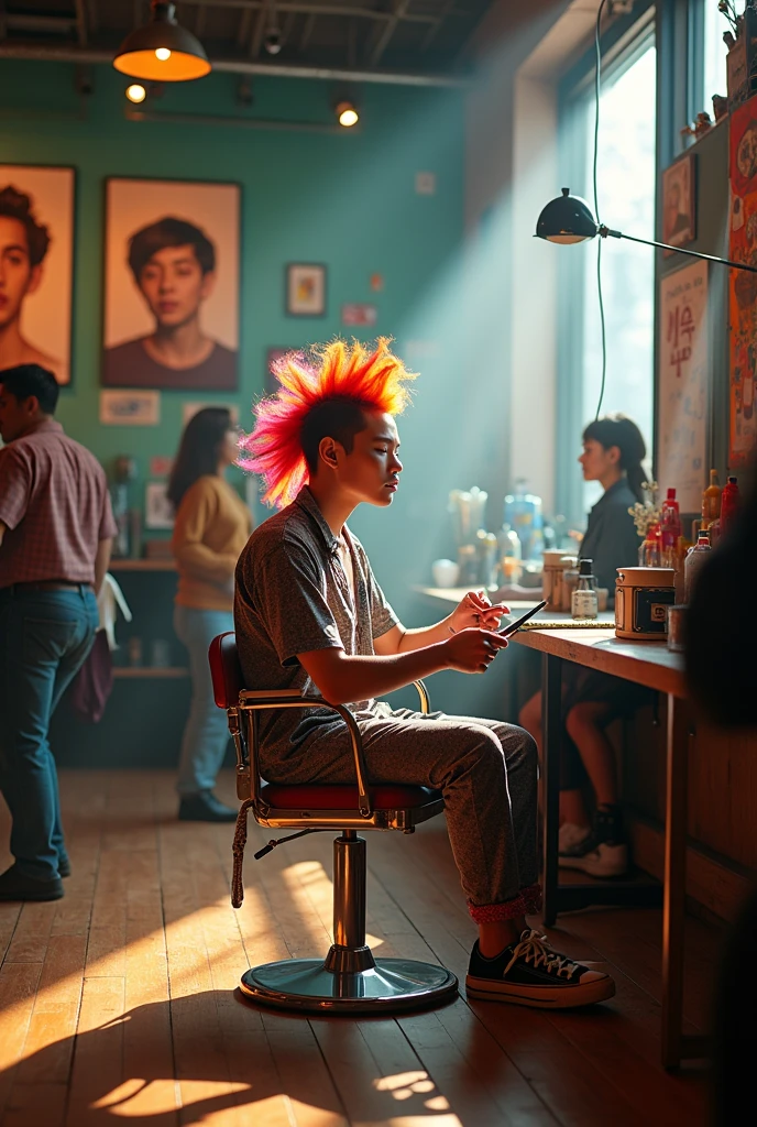 In the movie ATN Man, Kang plays the role of a hairdresser.