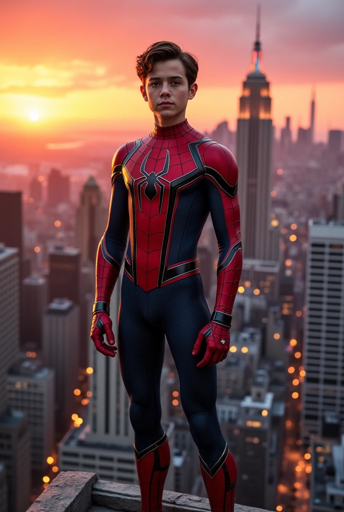 Spider-Man ,tom Holland , iron suit , without mask