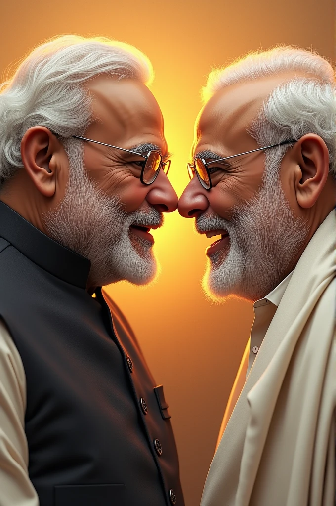 ((best quality)), ((masterpiece)), (detailed), perfect face Modi fight with Rahul Gandhi

