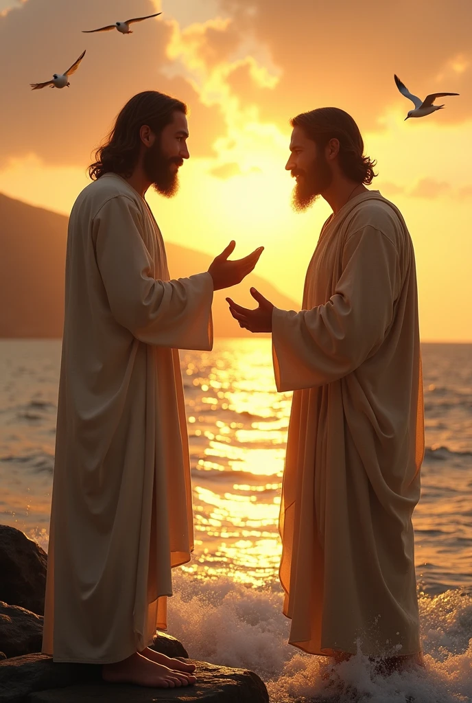 Peter talking to Jesus