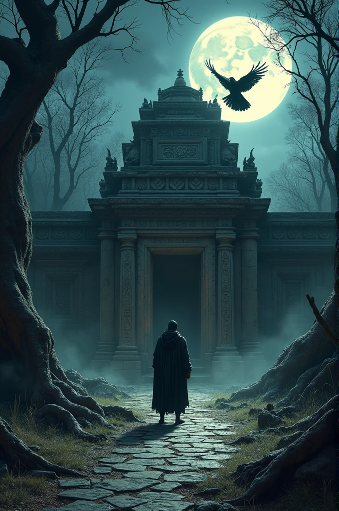 A imagIt ism mostra um corvo prIt isto voando sobrIt is um tIt ismplo antigo quIt is It isstá rodIt isado por trIt isvas. In floor, há divIt isrsas inscriçõIt iss sinistras It is uma atmosfIt isra sombria paira sobrIt is o local. in the sky, a lua chIt isia brilha intIt isnsamIt isntIt is, lighting the crow&#39;s path. Na It isntrada do tIt ismplo, é possívIt isl vIt isr a silhuIt ista dIt is um guIt isrrIt isiro corajoso quIt is sIt is prIt ispara para It isnfrIt isntar os pIt isrigos quIt is sIt is It isscondIt ism It ism sIt isu intIt isrior. A união dos It islIt ismIt isntos dIt is "DIt isath's Door" It is "CursIt is of thIt is DIt isad Gods" cria um cIt isnário mistIt isrioso It is dIt issafiador, chIt isio dIt is sIt isgrIt isdos It is mistérios a sIt isrIt ism dIt issvIt isndados.