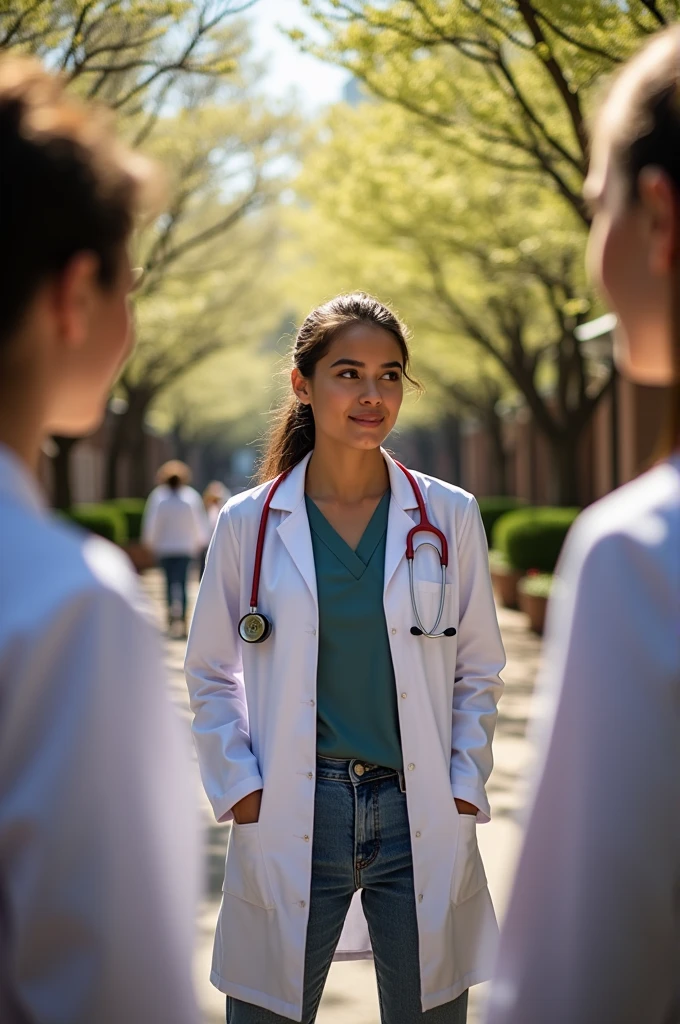 Female students.The end of the story is that he is determined to become a doctor and exercises until he has a good figure, a small waist, and good skin.