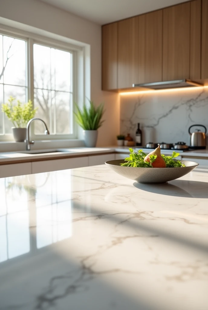create a white kitchen countertop