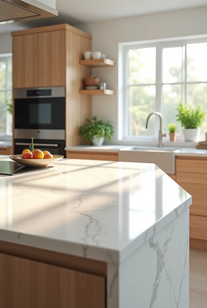 create a white kitchen countertop