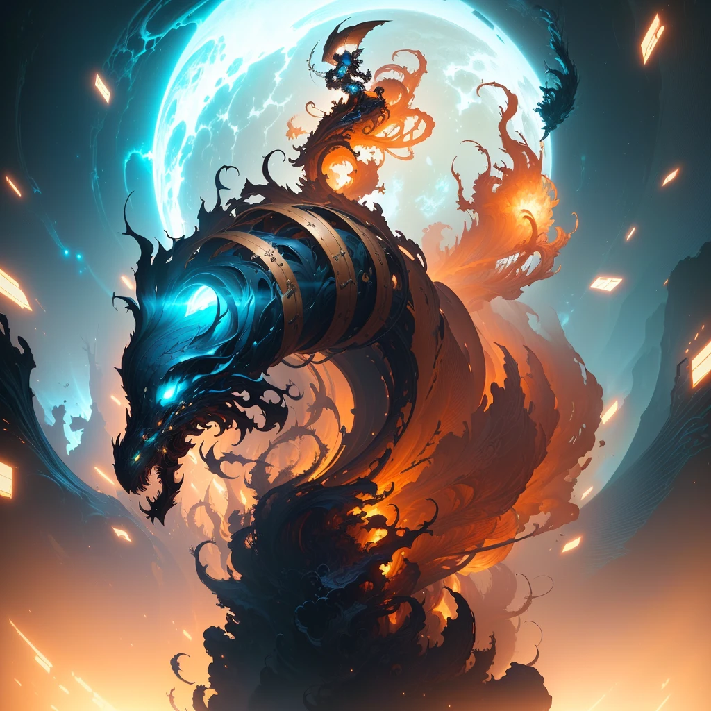 masterpiece, best quality, (extremely detailed CG unity 8k wallpaper), (best quality), (best illustration), (best shadow), absurdres, realistic lighting, (Abyss), beautiful detailed glow, art by PeterMohrBacher,