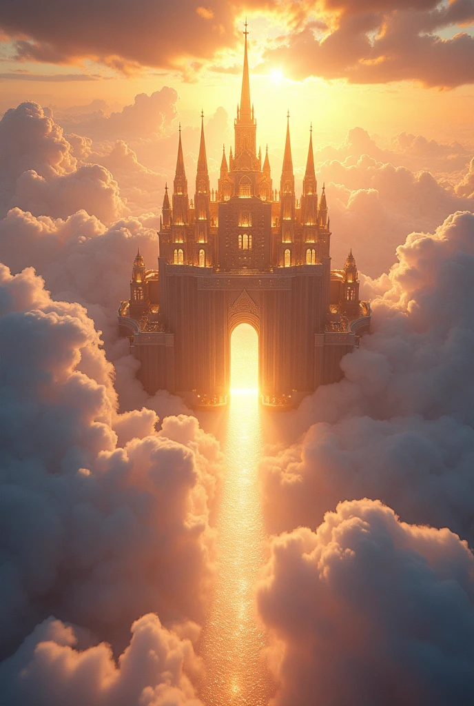 New Jerusalem in the clouds,with power and great glory