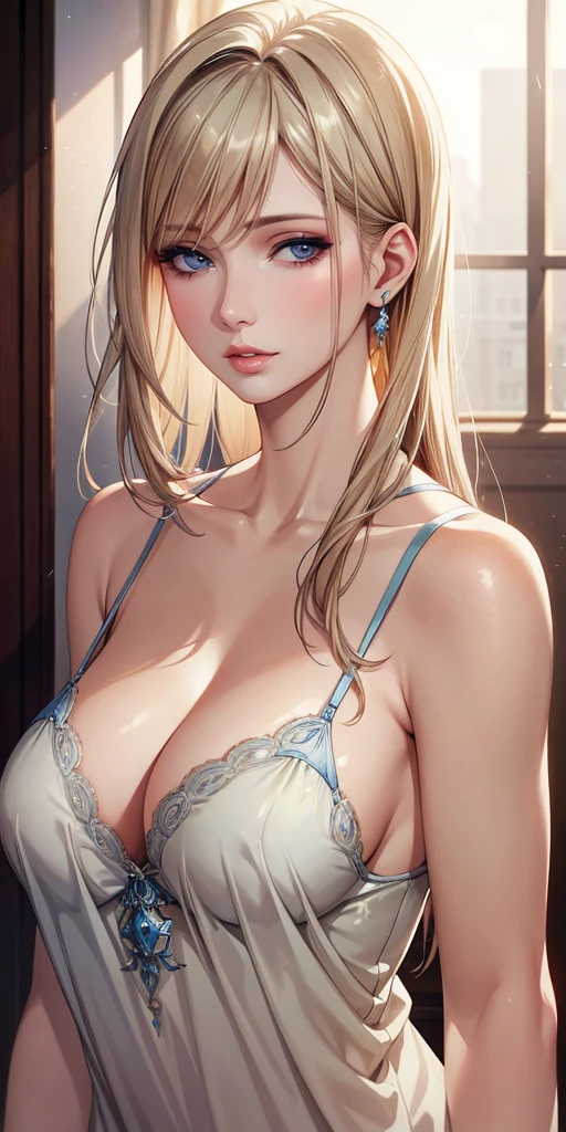 Realistic, Elegant mature female, pale skin, perfecteyes eyes, blue eyes, soft light, high quality, high detailed, 4k resolution, beautiful cg