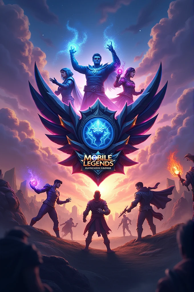 make me a profile pic for a page "Exalted Gaming" with a mobile legends background