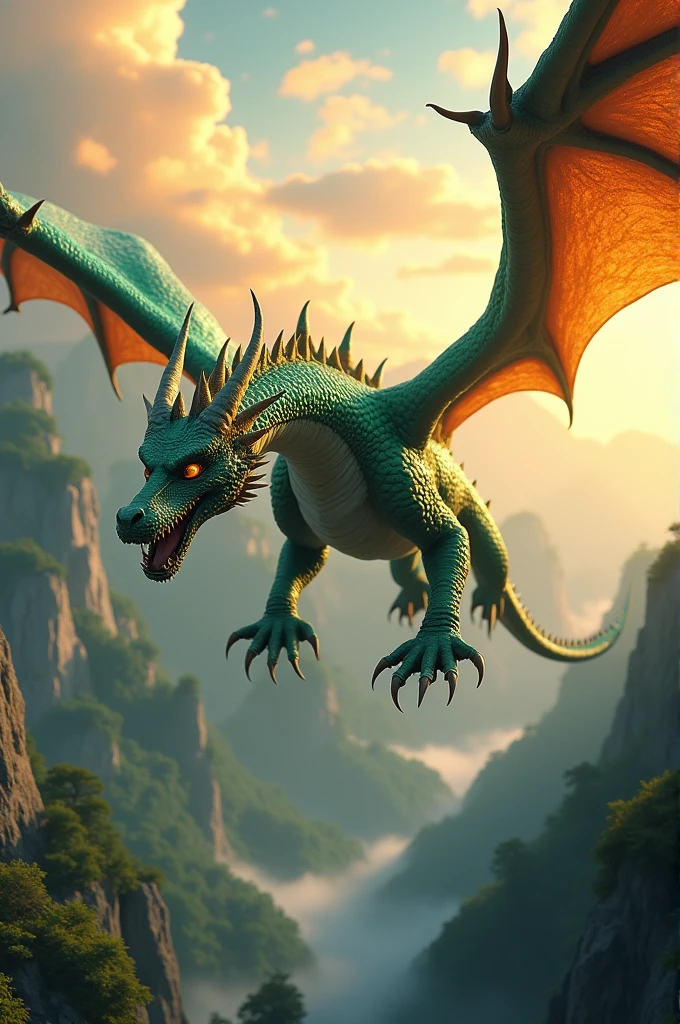A 3d animated dragon