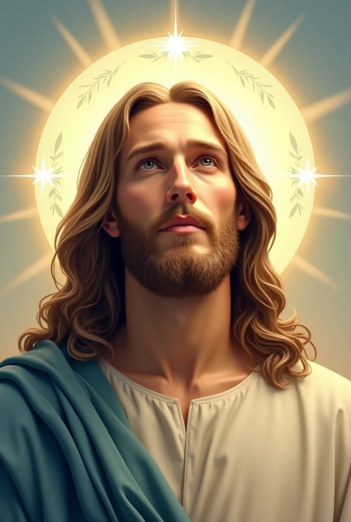  Face of Jesus of Nazareth in mercy logo  